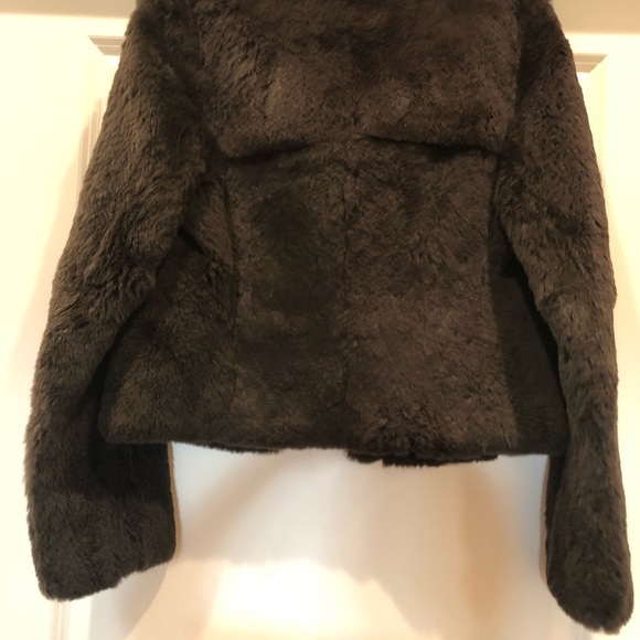 Theory Rabbit Fur Jacket Brown PREOWNED the tag is missing, manufacturer in coat - Picture 10 of 13